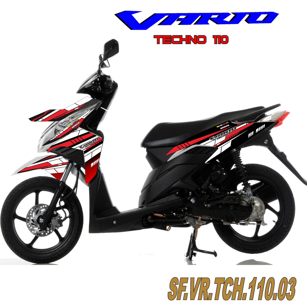 VARIO STICKER STRIPING VARIO 110 TECHNO - STIKER MOTOR VARIO 110 TECHNO LIST VARIASI HOLOGRAM AH 03