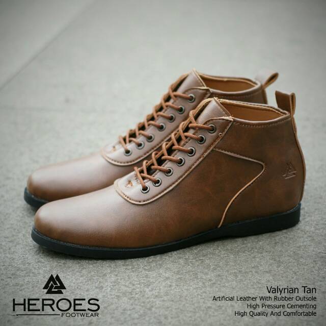 (COD) SEPATU BOOT KULIT PRIA VINTAGE MODEL BRODO VALYRIAN ORIGINAL No. 1