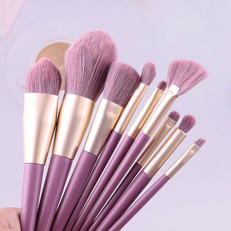 ASK id - 9 pcs Kuas Makeup Set Kosmetic Brush Powder Eye Shadow Foundation Blusher Blending Beauty Kuas09