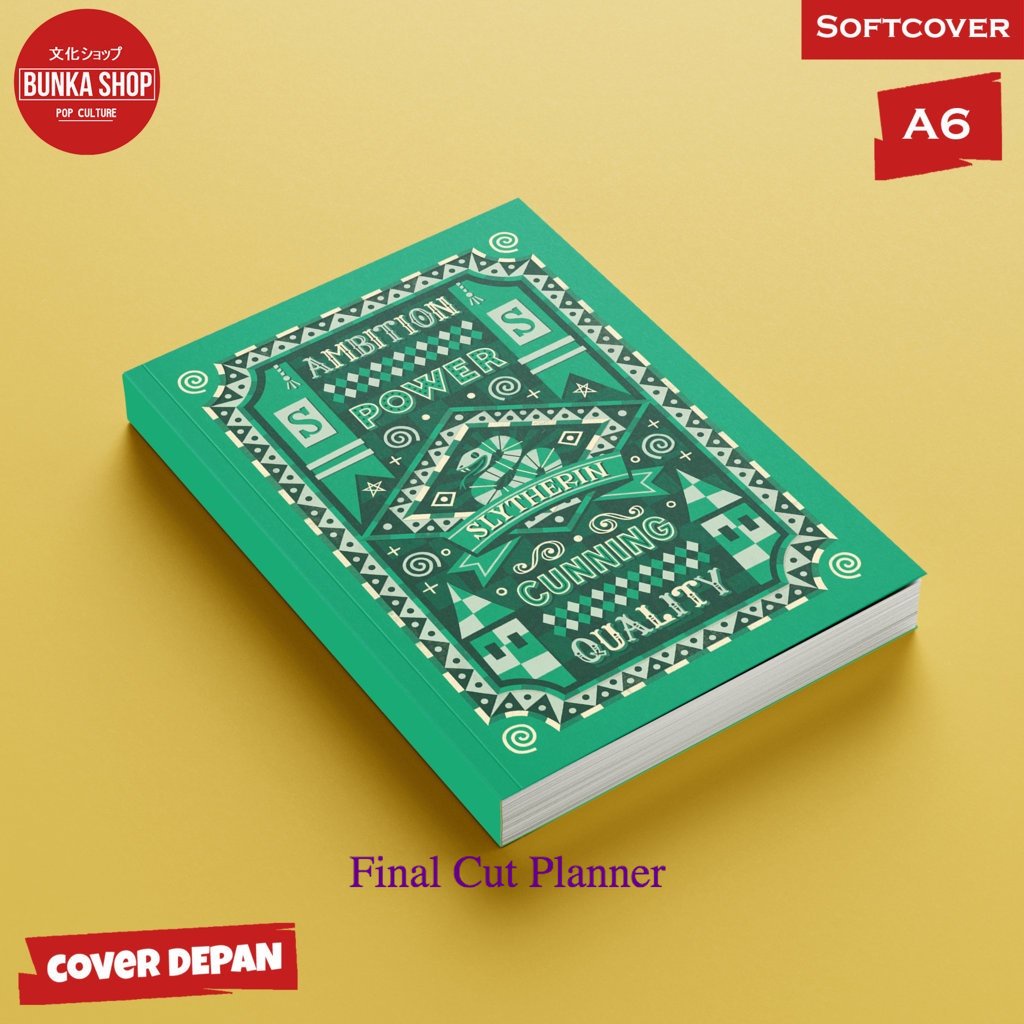 

Buku tulis polos/bergaris Harry Potters Slytherin Pride Softcover A 6 Buku Tulis Catatan Notes Agenda Planner Jurnal