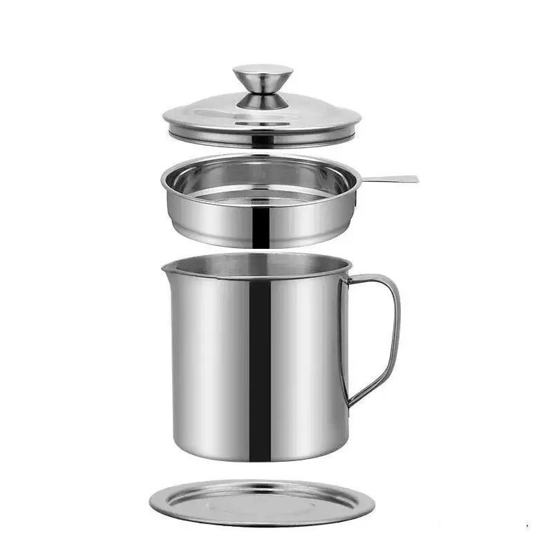 OIL POT WADAH SARINGAN MINYAK STAINLESS STEEL 1.3 LITER TEMPAT SARINGAN MINYAK GORENG JRW0108