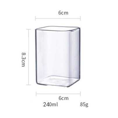 Gelas Minuman Borosilicate Glass 250ml - KT006 - Transparent