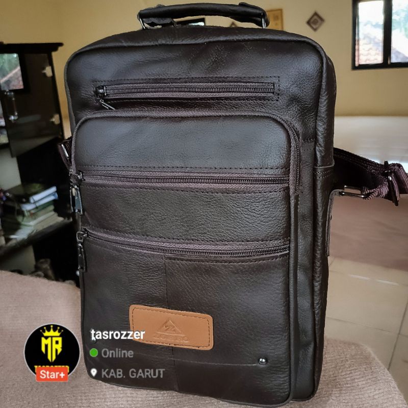 Tas laptop kulit asli banyak saku| Tas map kantoran| Tas kuliahan | Tas kitab pengajian | Tas liburan