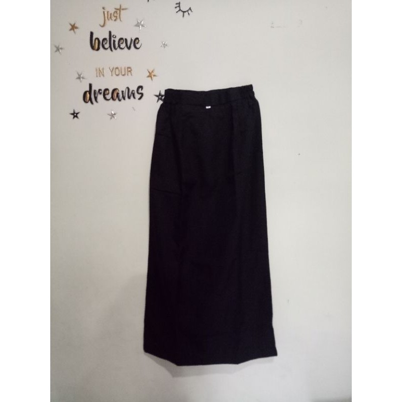 rok hitam/seragam santri/bawahan hitam/rok polos hitam