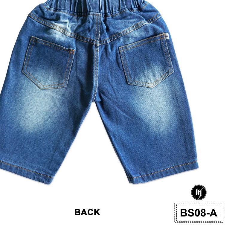 ➬ Celana Pendek Anak Laki-laki bahan Jeans warna Biru Muda - BS08A ▼