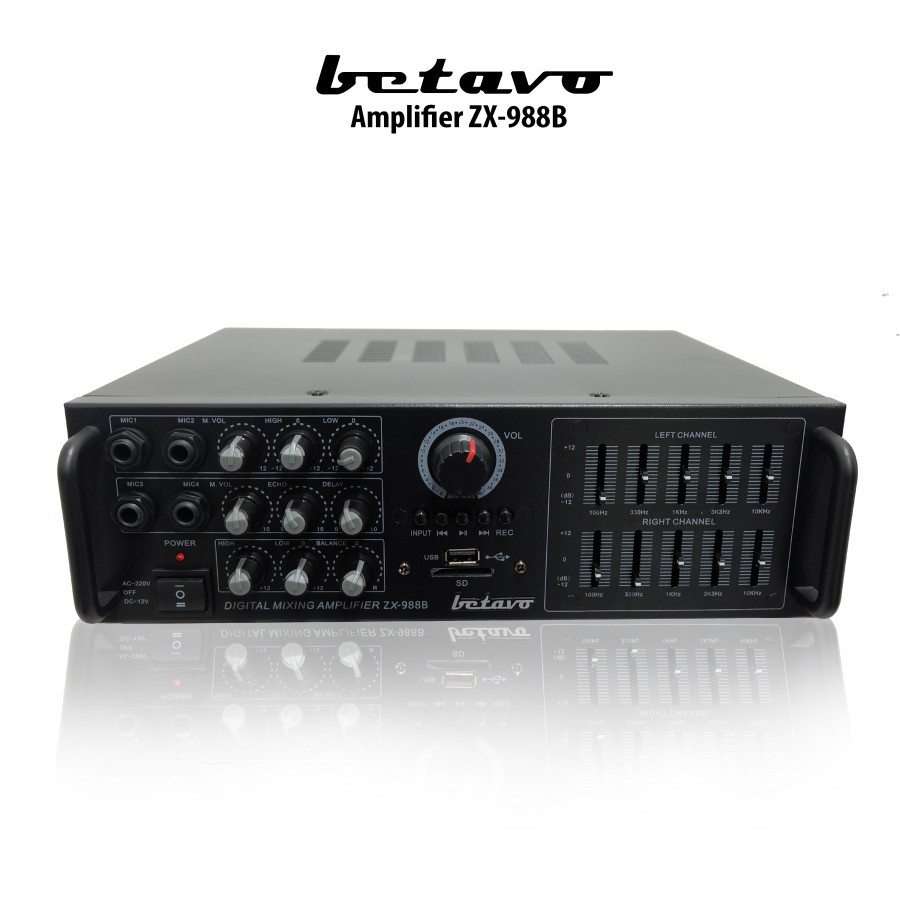 AMPLI POWER KARAOKE BETAVO ZX-988 B PROFESSIONAL AMPLIFIER BLUETOOTH