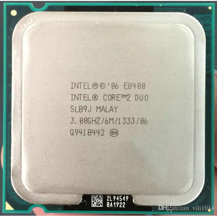 PROCCESSOR INTEL SOCKET 775 CORE2DUO 3.0GHZ (E8400) BONUS FAN LGA GARANSI 1 Tahun