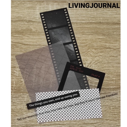 

Mini monochrome set random (6 pcs) Bujo Jurnal Stiker