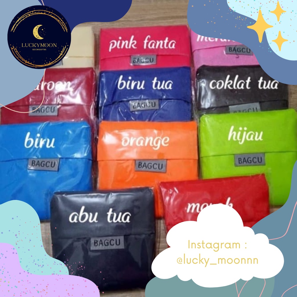 Bagcu Bag / tas belanja lipat tas reusable