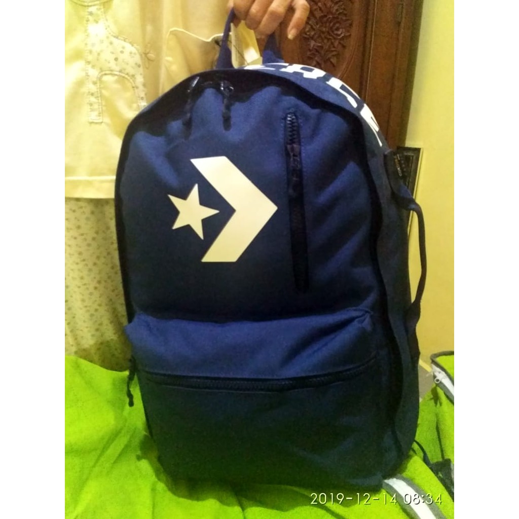 Original Converse Cordura Street 22 Unisex Backpack warna Biru (tas punggung/ tas laptop)
