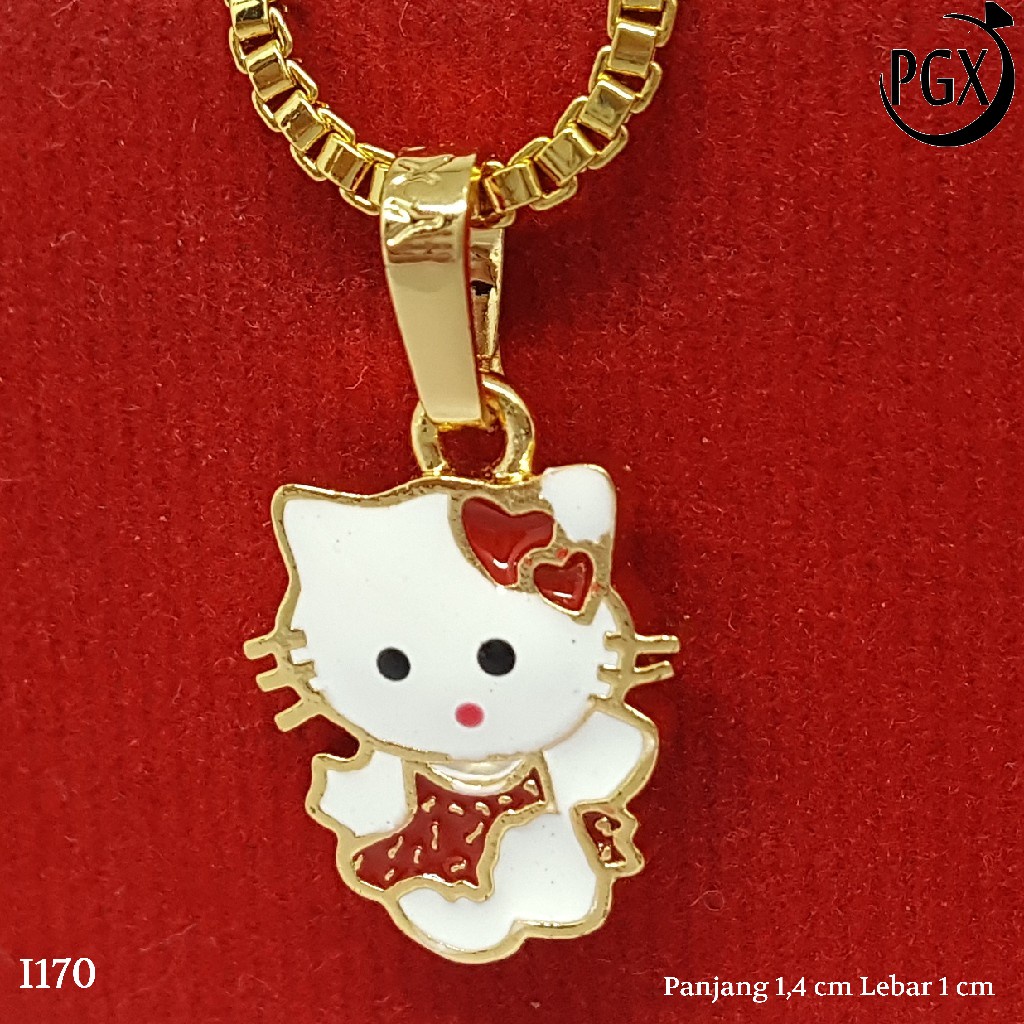 PGX Liontin Kalung Xuping Wanita Perhiasan Lapis Emas Aksesoris Fashion - I170