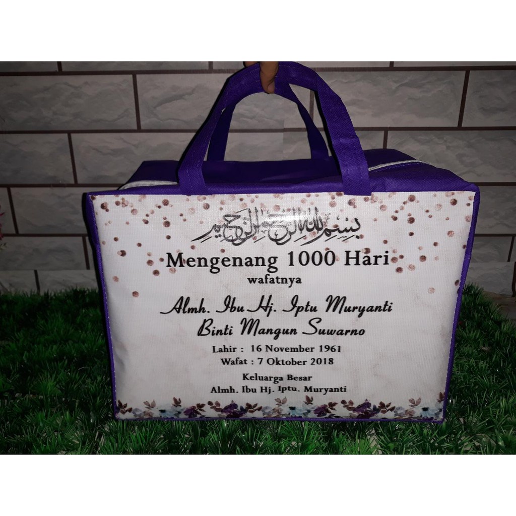 Jual TAS HAUL MURAH/ TAS TAHLIL CUSTOM / TAS SOUVENIR MENGENANG 1000
