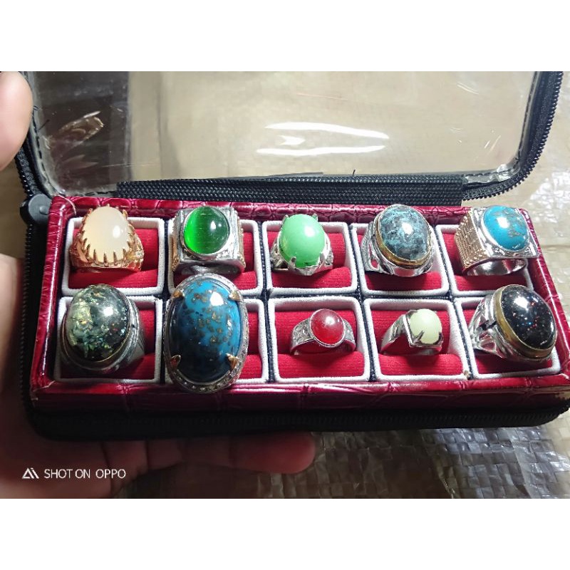 batu cincin obsidian campur