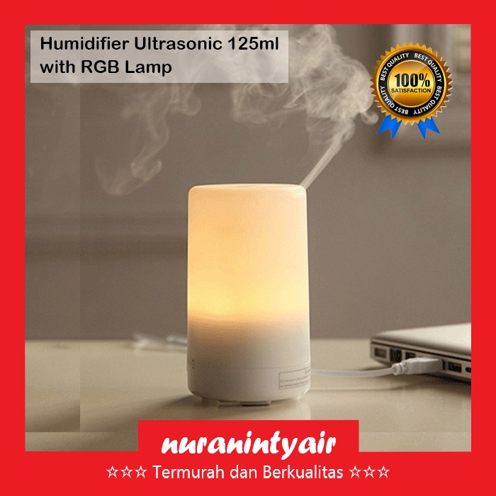 Air Humidifier Diffuser Elegan RGB 125ml Difuser Humidifier Ultrasonic