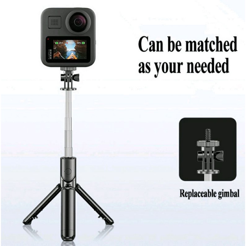 PROMO !! S03 Tongsis Tripod  Bluetooth S03 Selfie Stick Tripod Tongsis + Remote  Wireless S03 3in1