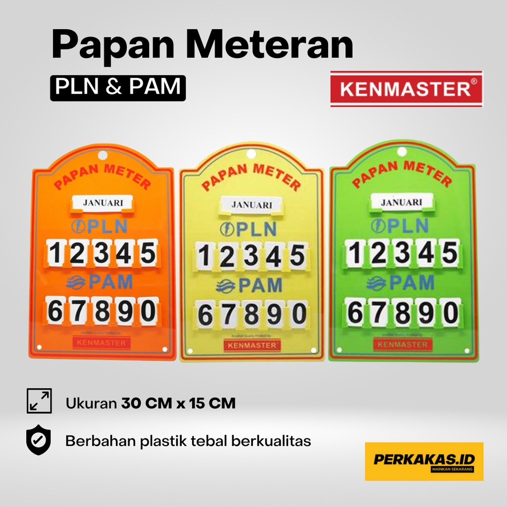 Papan Meteran PLN PAM Listrik Air KENMASTER