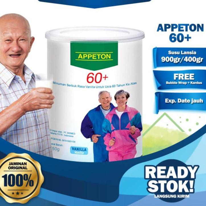 

10.10✔️APPETON 60+ / Susu Lansia / Orang Tua (Vanilla) 400 Gram|RA8