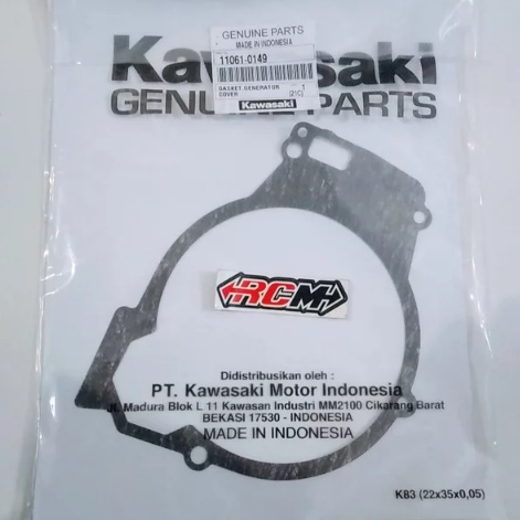 11061-0149 GASKET PAKING PERPAK BLOK KIRI MAGNIT MAHNIT MAGNET NINJA 150 R RR ORIGINAL KAWASAKI