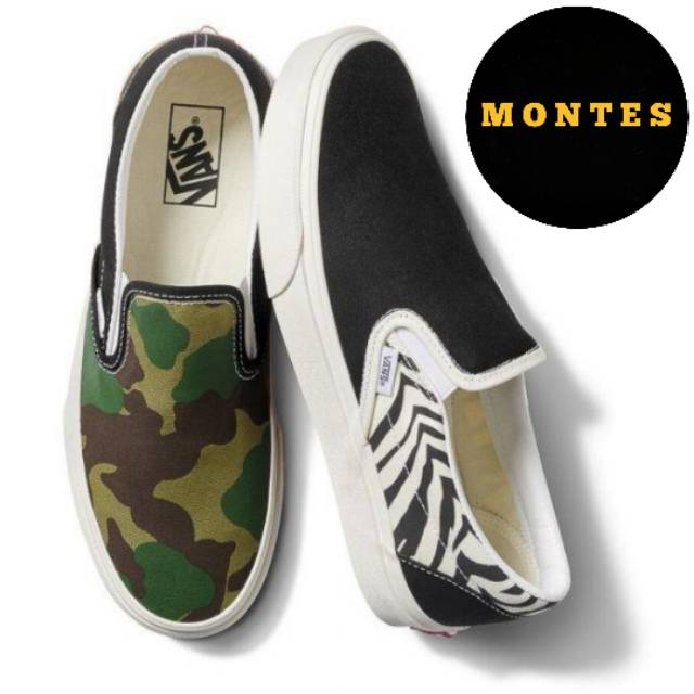 mismatch vans slip on