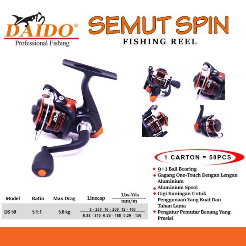 reel mini Daido Semut spin