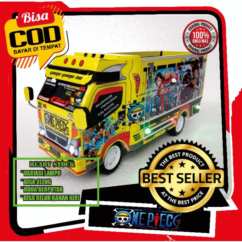 miniatur truk oleng/miniatur truk kayu/one piece/miniatur truk remot control/miniatur bus remot