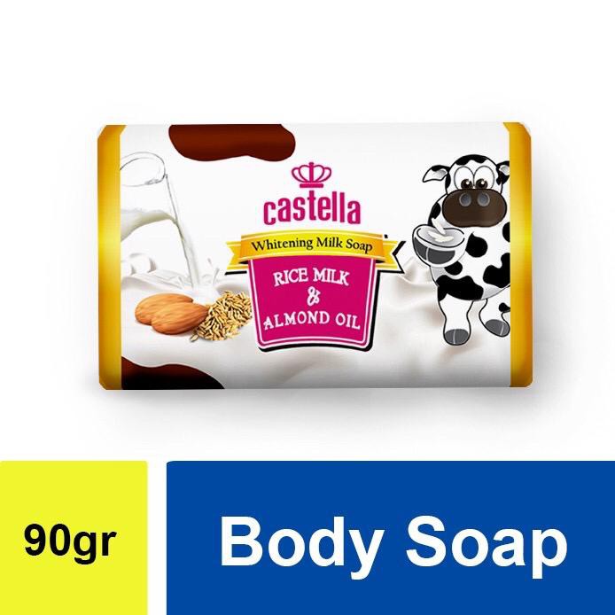 Sabun Castella Rice Milk &amp; Almond Oil Sabun Beras Castella Sabun Susu Sabun Batang Sabun Mandi BPOM