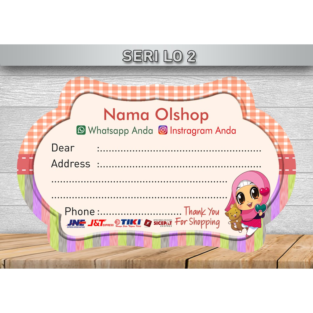 

STIKER LABEL PENGIRIMAN OLSHOP/BENTUK UNIK/MURAH/OL 2