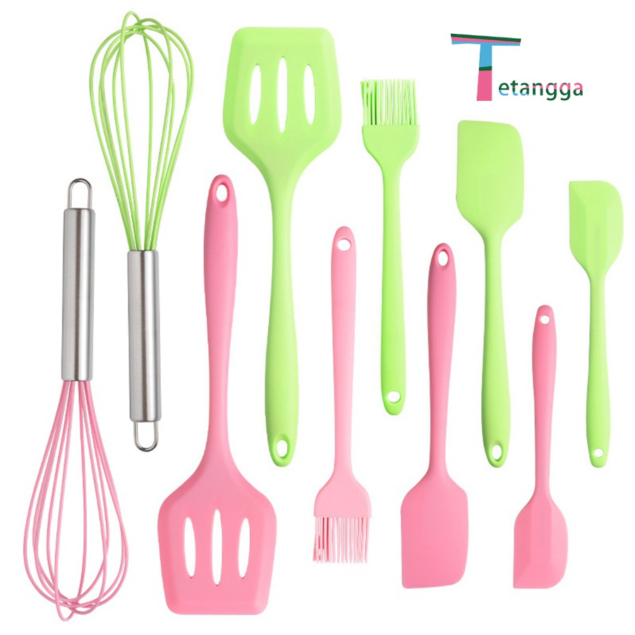 Set Spatula Peralatan Masak Sutil Silikon Non Stick Cooking Tools Isi 5 Pcs Kitchenware Spatula Set