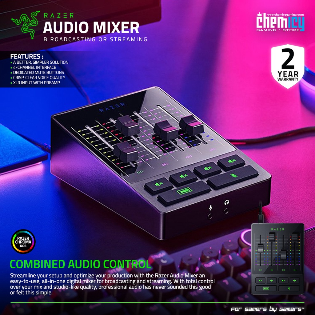 Razer Audio Mixer All-in-one Analog Mixer for Broadcasting &amp; Streaming