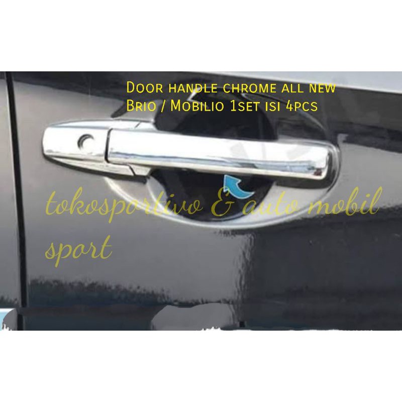 Cover pengangan pintu Door handle pintu Krome all new Brio 2016-2020 / Mobilio 1set isi 4pcs