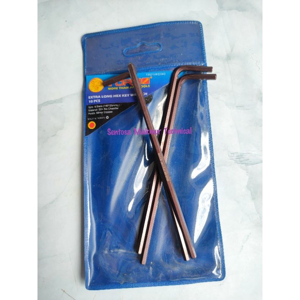 TORA 4 MM Kunci L EXTRA Long Panjang Hex Key 4mm S2