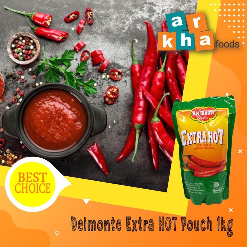 delmonte saos sambel /extra hot / chilli sauce / kemasan 1kg