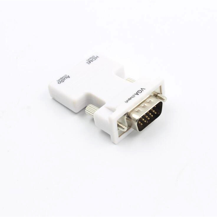 [PROMO] Adapter HDMI to VGA / CONVERTER HDMI TO VGA ADAPTER / Adapter Converter HDMI Female to VGA Male 1080P Audio Port - Hitam / Adapter Converter HDMI to VGA Projector Laptop / Conveter HDMI to VGA Series / CONVERTER HDMI TO VGA HITAM / Kabel Converter