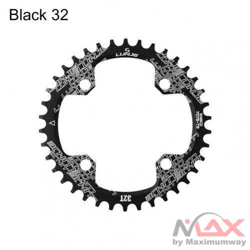 LUNJE Gigi Sprocket Sepeda Chainring Aluminium Round 32T - 104BCD Warna Hitam
