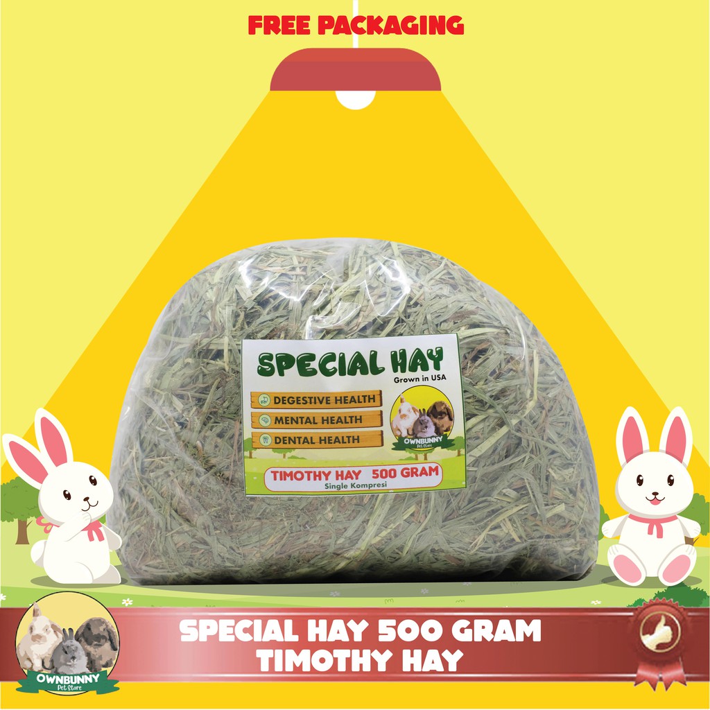 RUMPUT KELINCI TIMOTHY HAY MAKANAN KELINCI SPECIAL HAY 500 GRAM