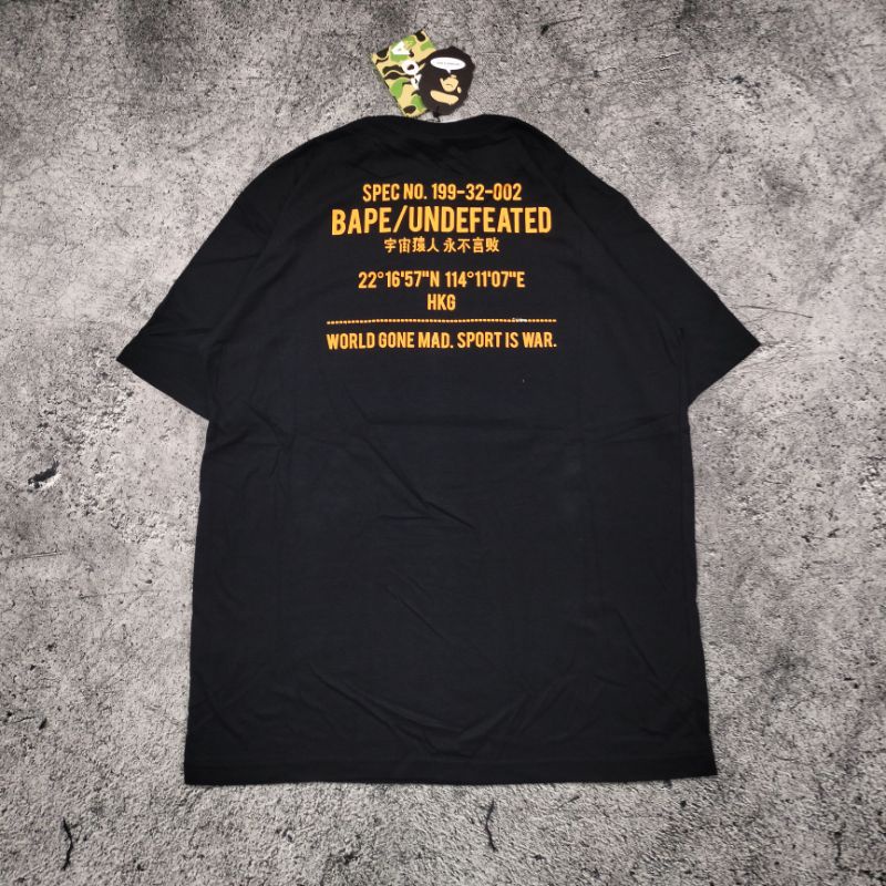 KAOS T-SHIRT BAPE X AAPE UNDEFEATED FULLTAG &amp; LEBEL