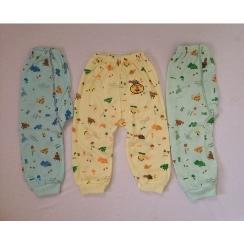 1 lusin celana panjang bayi motip PAMPERS prn S.M.L.Xl