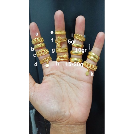 Cincin replika emas Golden, awet,tahan lama,ada logo gdn dalam cincin