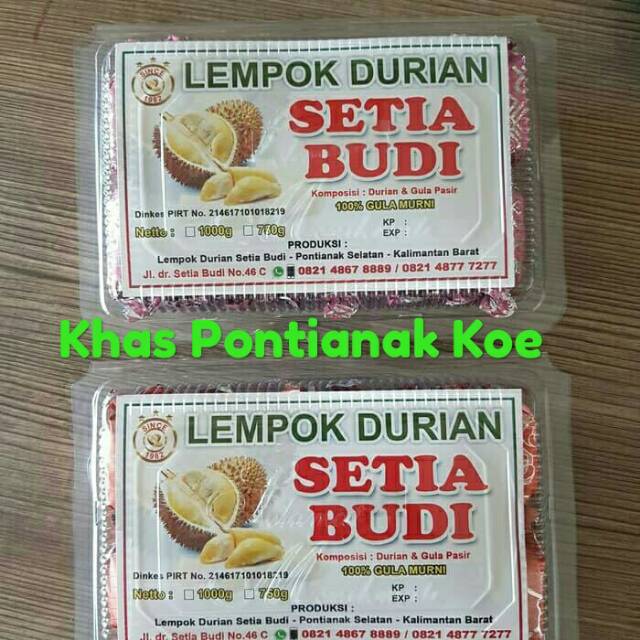 

Lempok Durian / Dodol Durian Bentuk Permen Setia Budi Khas Pontianak 500gr