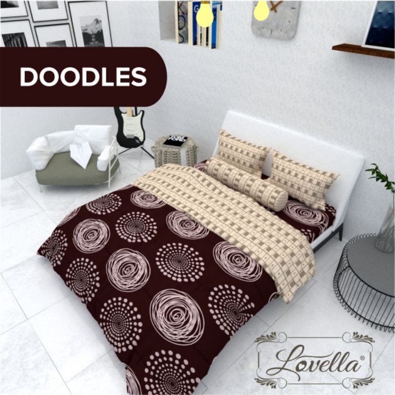 Bedcover 1 set sprei 180x200 merek lovella
