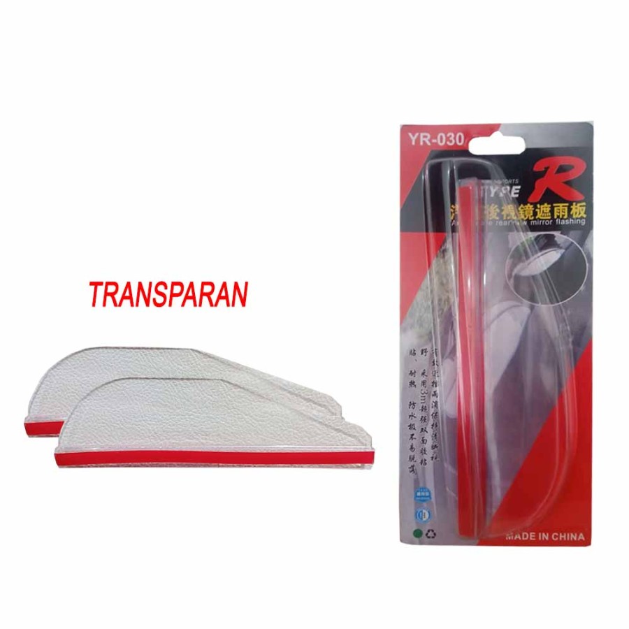 Pelindung Mika Kaca Spion Mobil Talang Air Anti Hujan 2 pcs / Spion Mirror Visor Universal