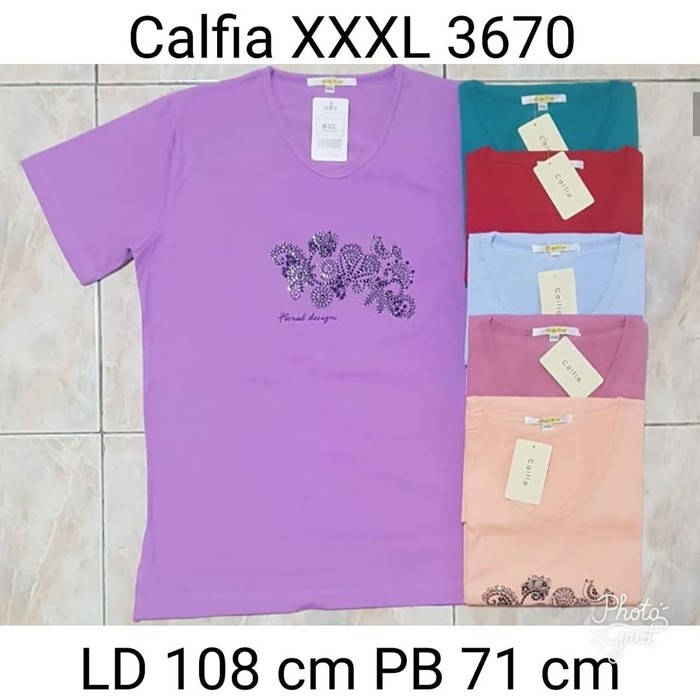 Kaos Wanita Bigsize Jumbo  Jumbo Floral XXXL Calfia