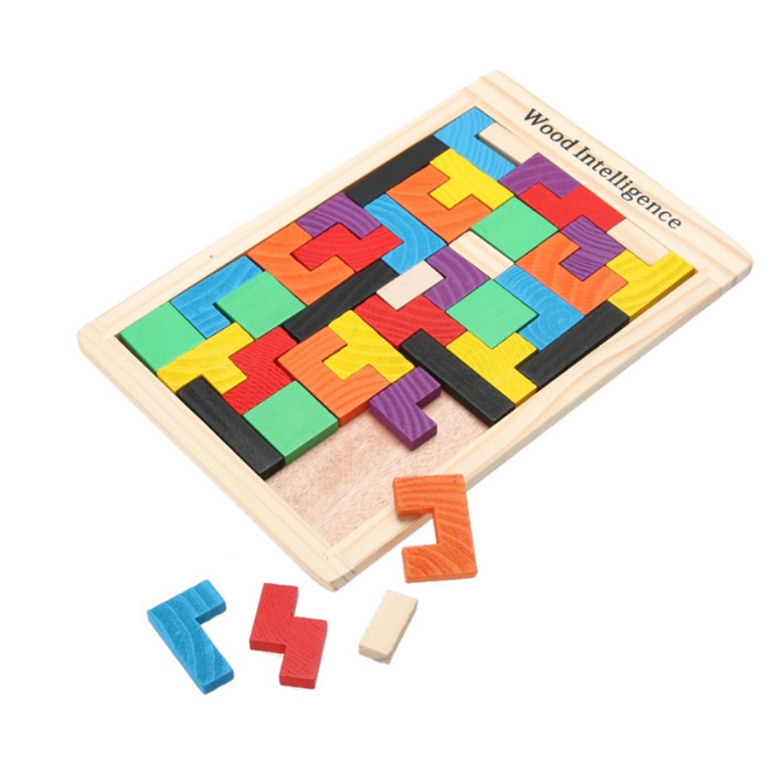 Mainan Anak Puzzle Tangram Tetris Russian Block