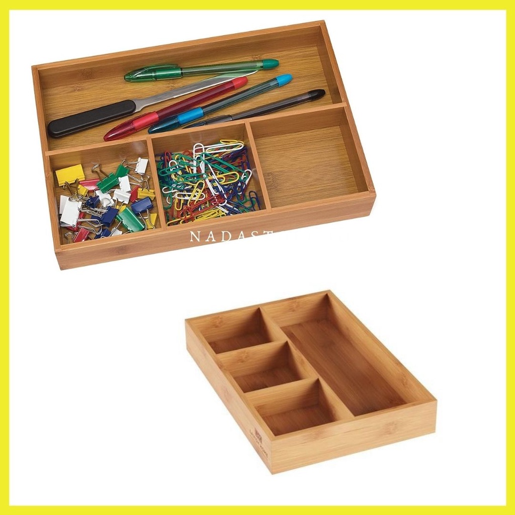 NADASTORE - WOODEN DRAWER ORGANIZER / WOODEN TRAY FOR DRAWER / MULTIPURPOSE STORAGE FOR DRAWER