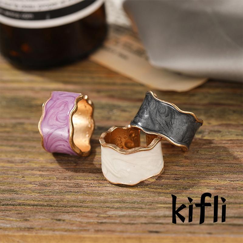 Cincin Model Terbuka Bahan Alloy,Warna Spray,Untuk Unisex