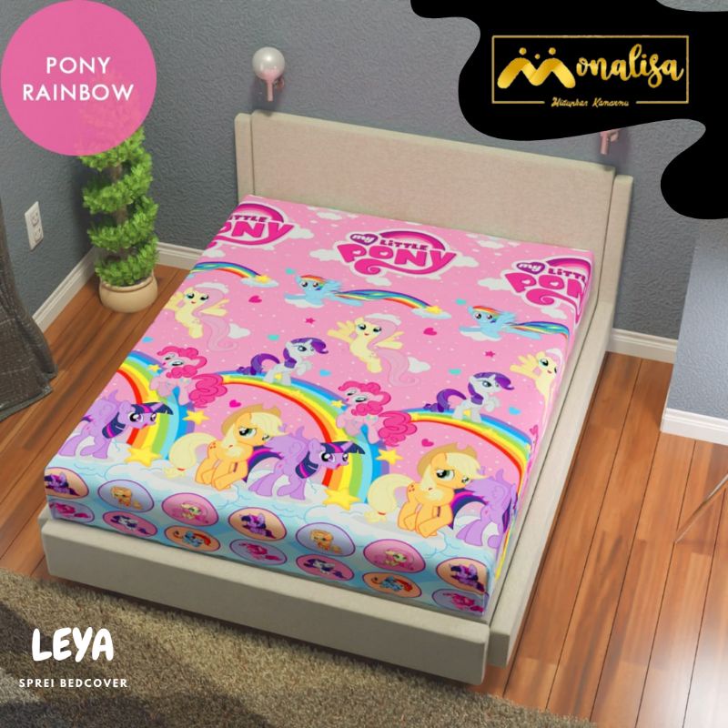 MONALISA Sprei Waterproof 180x200 King Size anti ompol-Pony Rainbow