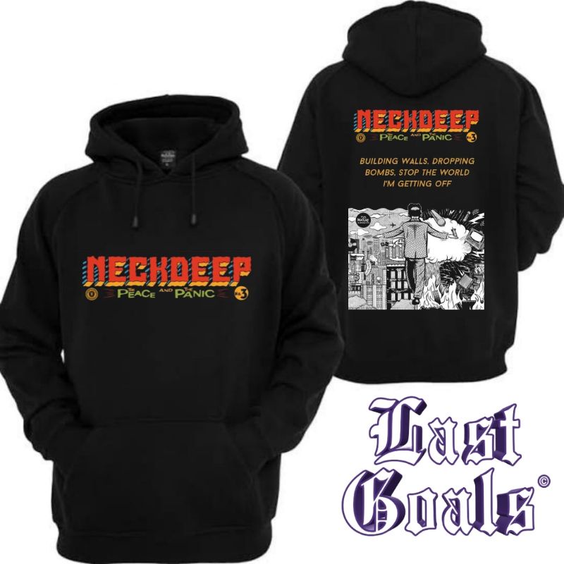 Jaket Hoodie NECK DEEP hoodie resleting jacket band pop punk katun baby terry cotton fleece / pria w
