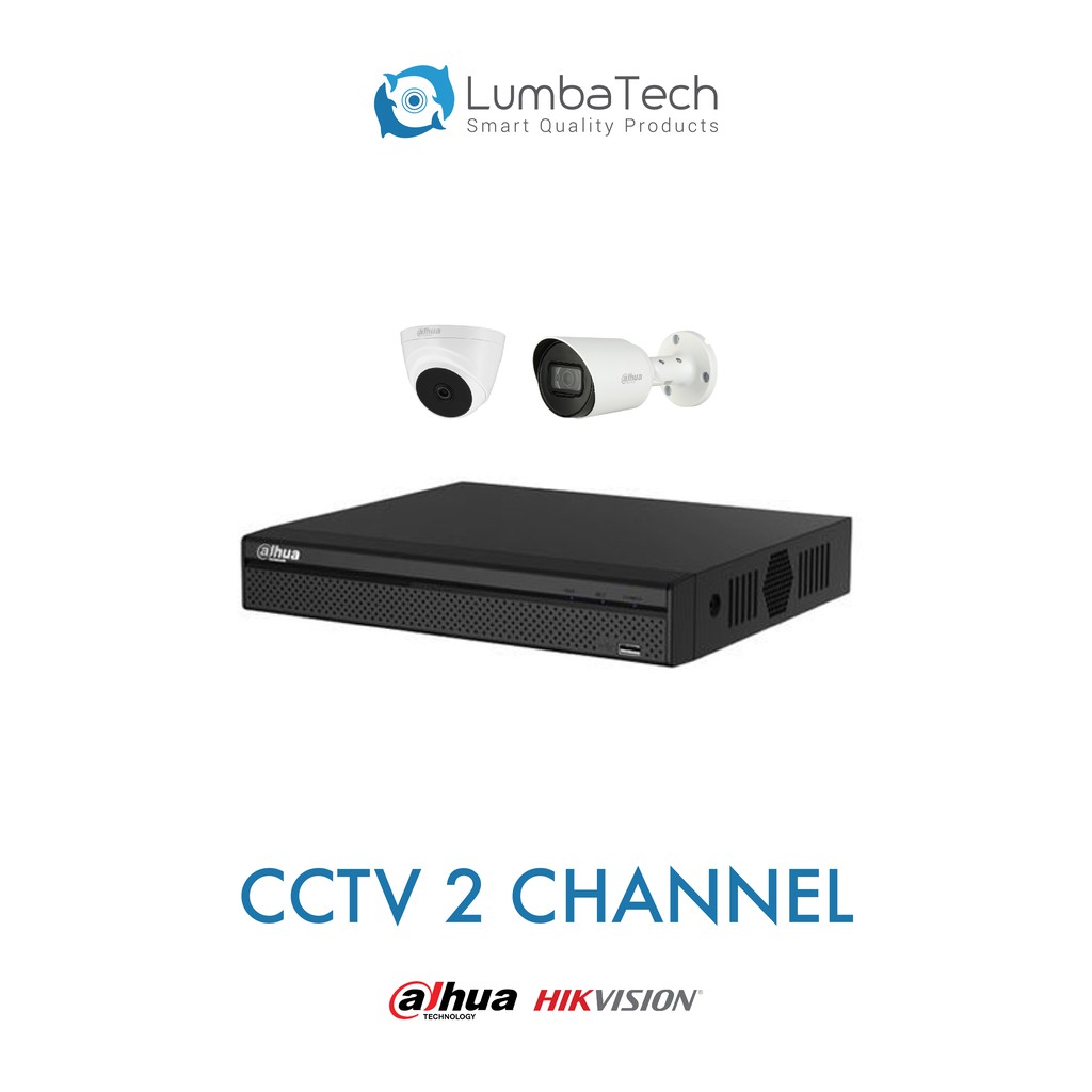 Paket CCTV 2 Camera | Dahua / HikVision | Installer Professional