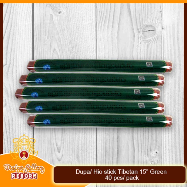 Dupa/ Hio Wangi Tibetan stick 15&quot; Green 40 pcs/ pack