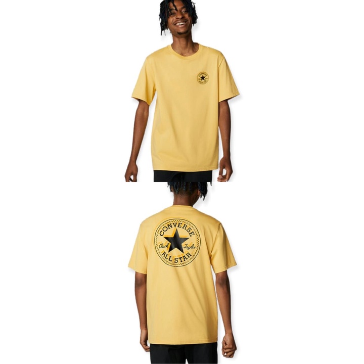 Kaos/T-Shirt Converse Men's Original 100% Barcode Kuning one star